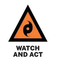 Cyclone watch and act warning